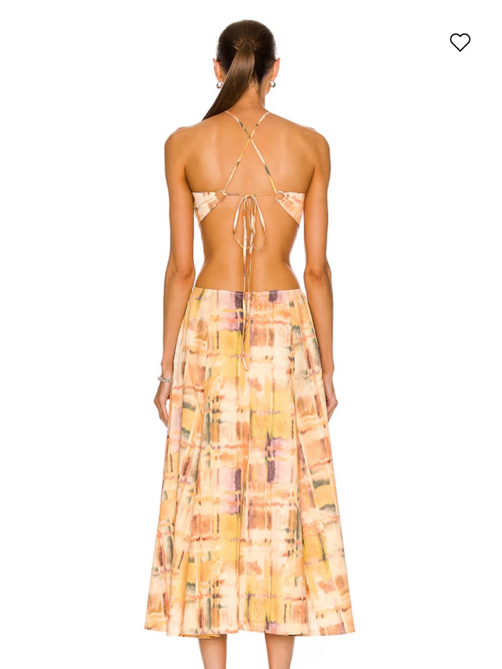 Cult Gaia Nadeesha Halter Midi Dress Small Ikat Print Cutout small - Picture 4 of 7